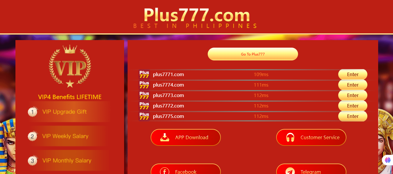 Screenshot of Homepage of Official Website of PH777