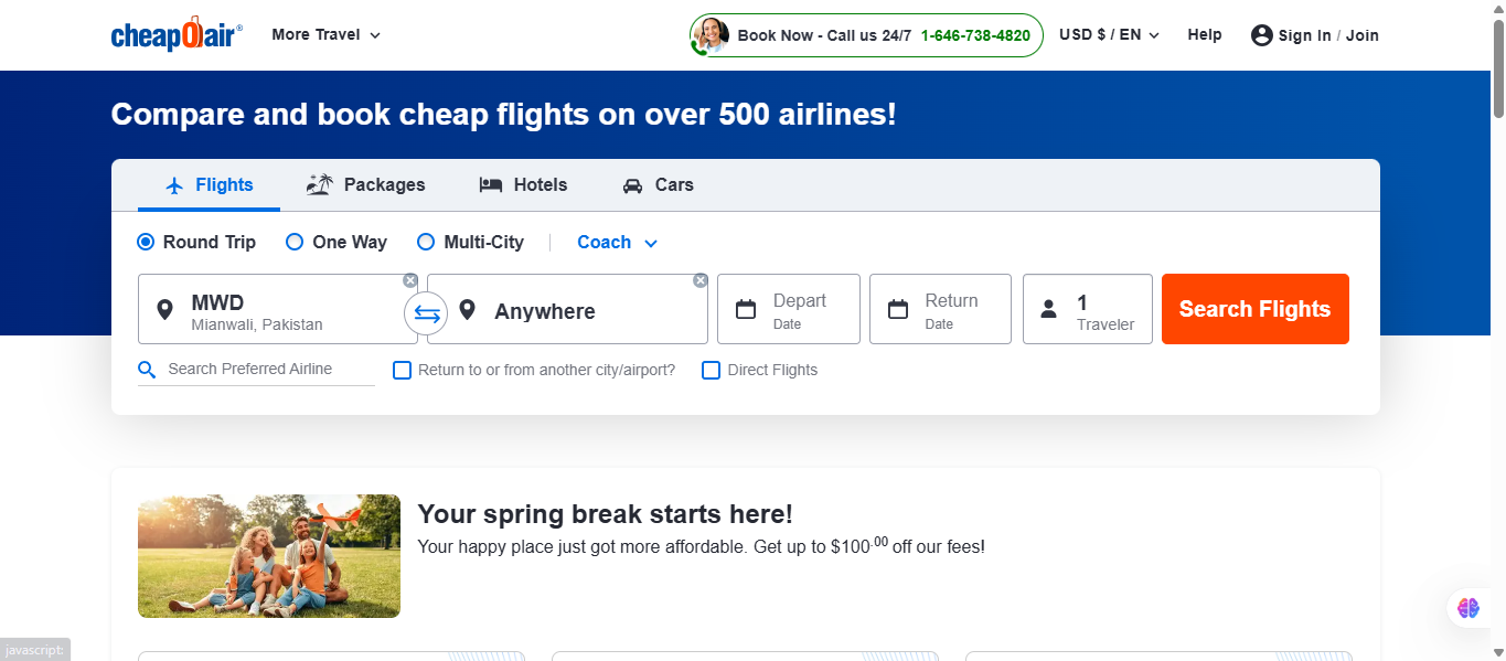 Screenshot of Homepage of Official Website of CeepOair